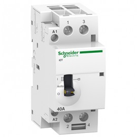 Contacteur à commande manuelle 40A - 2NO - 220...240VCA - 50Hz - Acti9 - iCT