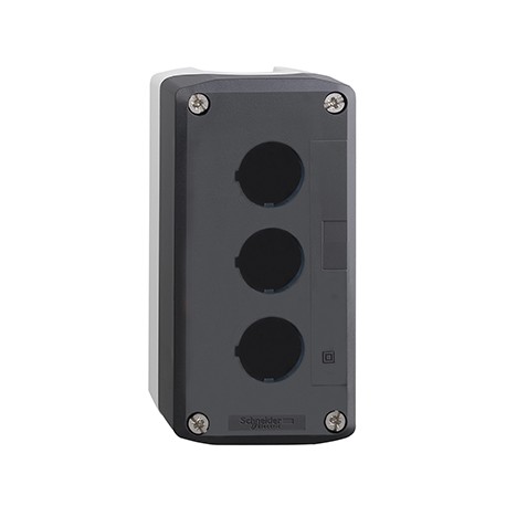 Boite à bouton Harmony - 3 trous ø22mm - Gris