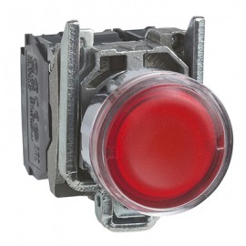 Bouton-poussoir lumineux Harmony - 1F + 1O - 24V - Rouge