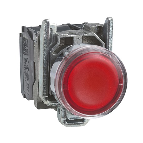 Bouton-poussoir lumineux Harmony - 1F + 1O - 24V - Rouge