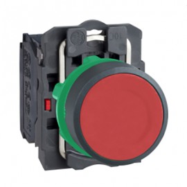 Bouton-poussoir Harmony - 1O - A impulsion - Affleurant - Rouge