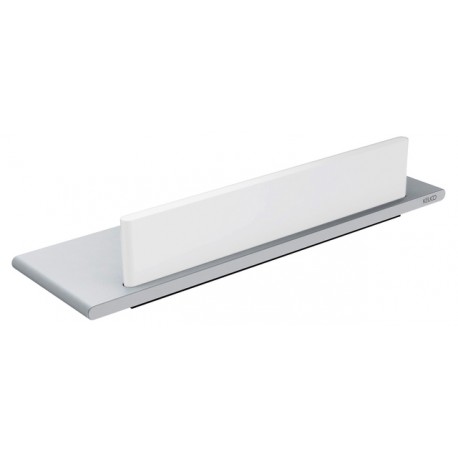 Tablette de douche avec raclette intégrée - Aluminium - Argent anodisé chromé