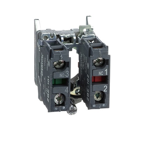 Corps de bouton Harmony XB4 - 1F 1O - Borne ressort
