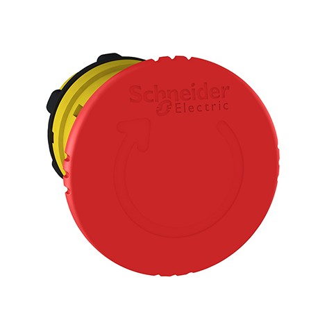 Tête de bouton arrêt urgence Harmony XB5 - Pousser/tourner - Rouge