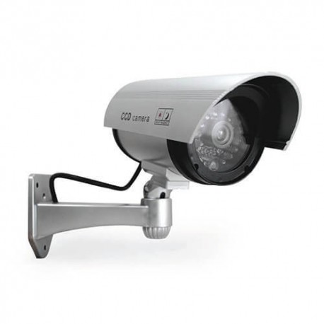 Caméra de videosurveillance factice avec voyant lumineux - À piles