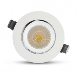 Spot encastré LED COB Escargot avec alimentation électronique - 10W - 4000K - orientable - rond - Blanc