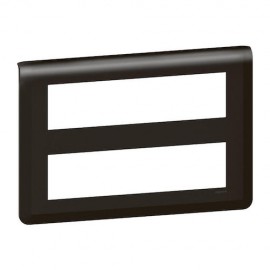 Plaque de finition pour appareillage Mosaic - 2x8modules - Noir mat