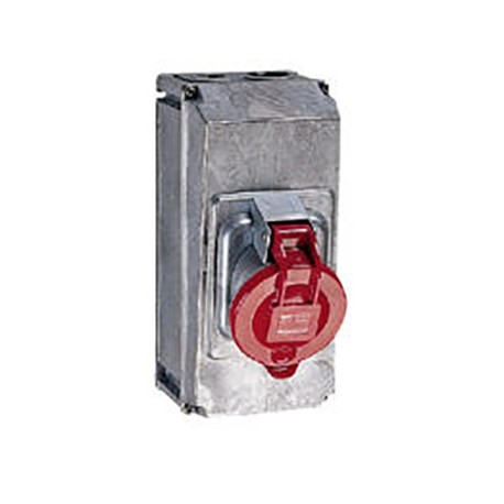 Prise fixe saillie Hypra - 63A - IP44 - 380/415V~ - 3P+T - Métal