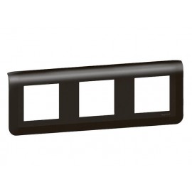 Plaque de finition pour appareillage Mosaic - 3x2modules - Noir mat