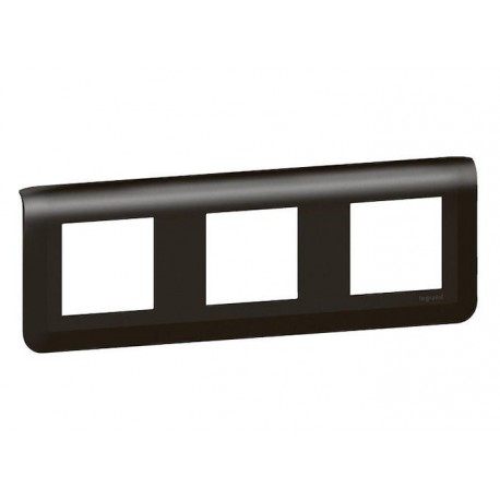 Plaque de finition pour appareillage Mosaic - 3x2modules - Noir mat