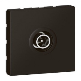 Prise télévision mâle Mosaic - Ø9,52mm - 2 modules - Noir mat