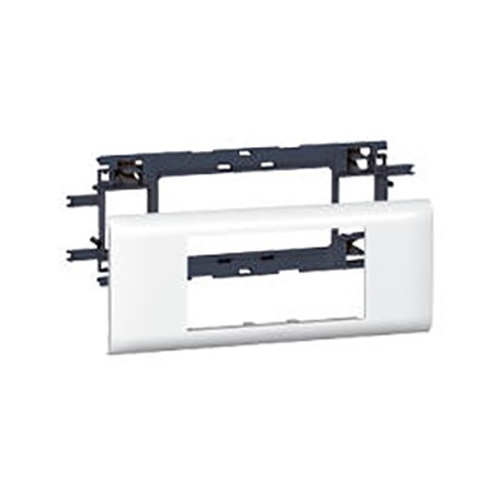 Support Mosaic - Pour goulotte DLP monobloc - 4 modules - Blanc