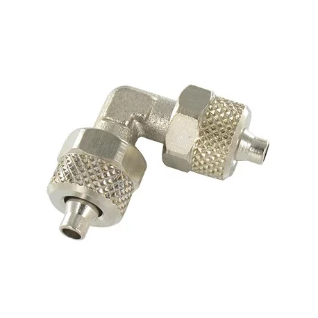 Raccord à coiffe coude - ø6mm - Laiton