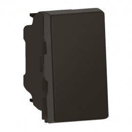 Interrupteur ou va-et-vient Mosaic Easy Led - 1 module - 10AX - Noir mat