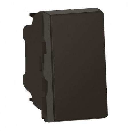 Interrupteur ou va-et-vient Mosaic Easy Led - 1 module - 10AX - Noir mat
