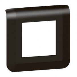 Plaque de finition pour appareillage Mosaic - 2 modules - Noir mat