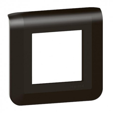 Plaque de finition pour appareillage Mosaic - 2 modules - Noir mat