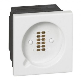 Prise pour manipulateur appel infirmier Mosaic - 2 modules - Blanc antimicrobien