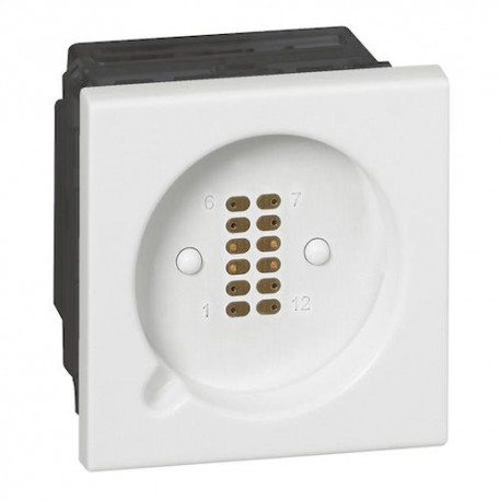 Prise pour manipulateur appel infirmier Mosaic - 2 modules - Blanc antimicrobien