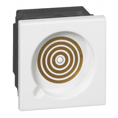 Prise pour manipulateur magnétique sans détrompage appel infirmier Mosaic - 2 modules - Blanc antimicrobien