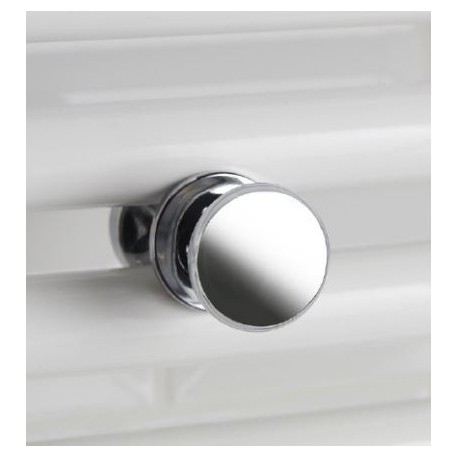 Patère bouton pour sèche-serviettes à tubes ronds - Chrome