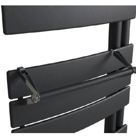 Barre support à embouts pour sèche-serviettes à lames plates - Anthracite