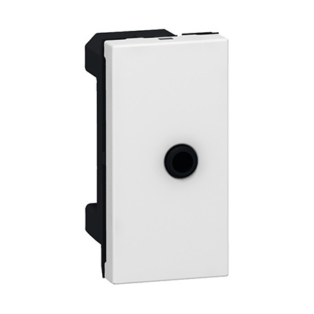 Prise Jack 3,5mm femelle Mosaic - À visser - 1 module - Blanc