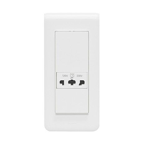Prise rasoir Mosaic - 5 modules - Blanc