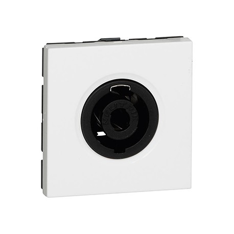 Prise Speakon Mosaic - 4 contacts - 2 modules - Blanc