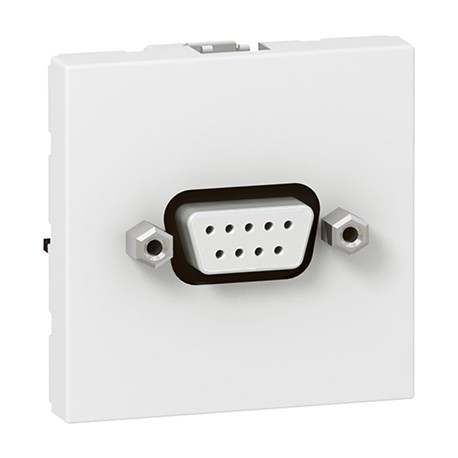 Prise sub D Mosaic - 9 contacts - 2 modules - Blanc