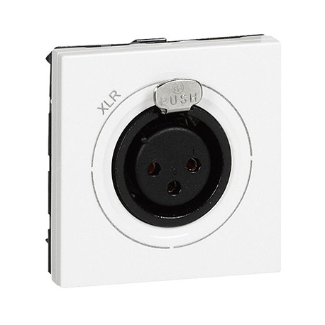 Prise XLR femelle mosaic - 3 pôles - 2 modules - Blanc