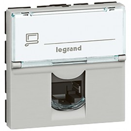 Prise Mosaic RJ45 - Catégorie 6 - FTP - Aluminium
