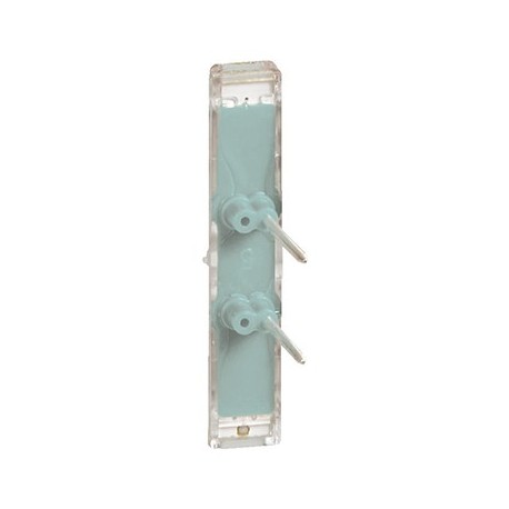 Voyant LED témoin Mosaic - Easy-LED - 12/24/48V - LED blanche - Socle bleu
