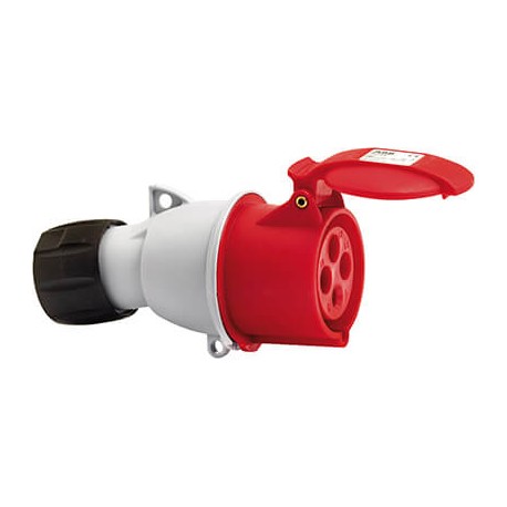 Prolongateur tétrapolaire et tripolaire - 3P+T - 32A - 415V - Rouge, noir et blanc