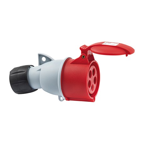 Prolongateur tétrapolaire et tripolaire - 3P+N+T - 32A - 415V - Rouge, noir et blanc