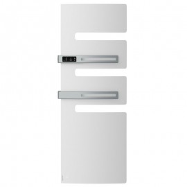 Sèche-serviettes connecté soufflant Atlantic Serenis Premium - Mât à gauche - 750 + 1000W - Blanc brillant