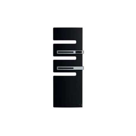 Sèche-serviettes connecté soufflant Atlantic Serenis Premium - Mât à droite - 750 + 1000W - Noir