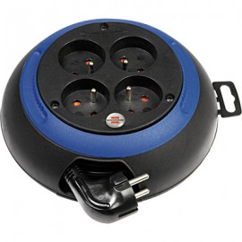 Enrouleur électrique Design-BOX CL-S - 3m - 4 prises - Bleu et noir
