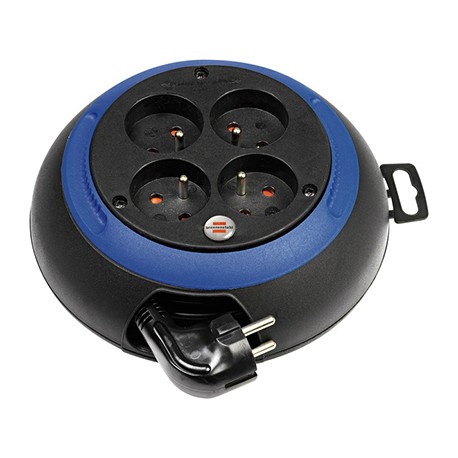 Enrouleur électrique Design-BOX CL-S - 3m - 4 prises - Bleu et noir