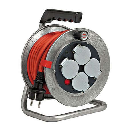 Enrouleur de câbles professionnel Silver Baby - 10m - H07RN-F 3G1,5 - Argent