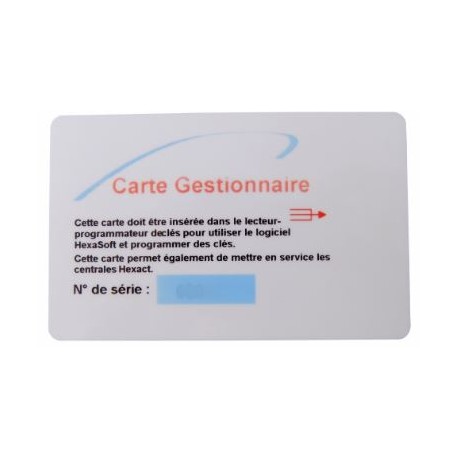 Carte gestionnaire ISO HECGEST - pour compte HEXACTWEB - Blanc - Sans logo