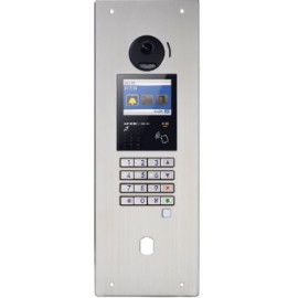 Platine monobloc encastrée - Ecran LCD 3,5’’ - 500 postes - A défilement & NFC - boucle magnétique - percage T25 Inox