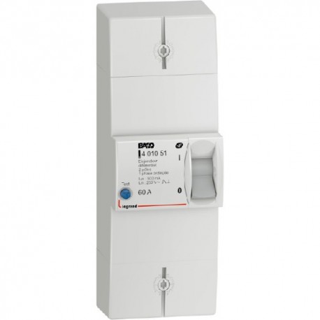 Disjoncteur de branchement ERDF bipolaire - Différentiel - 60A