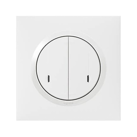 Commande double sans fil Dooxie with Netatmo Legrand - 2 commandes - A pile - Blanc