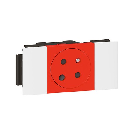 PRISE DE COURANT 2P+T Legrand Sagane 84202 + Enjoliveur Beluga 85120