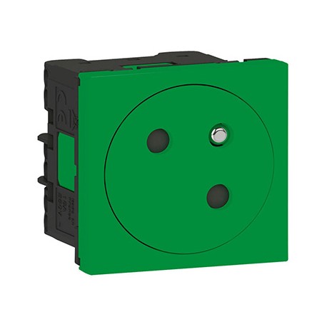 Prise 2P+T Mosaic Link surface - 45° - Vert