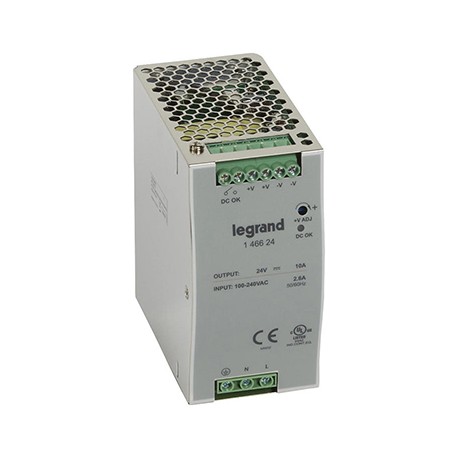 Alimentation stabilisée à découpage monophasé - 100 à 240V - 24V - 240W