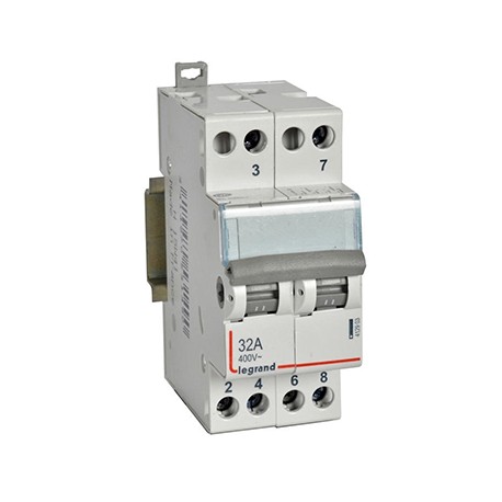 Lot de 5 interrupteurs-inverseurs modulaires - Double va-et-vient - 250V - 32A - 2 modules