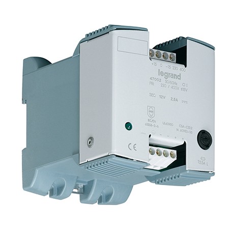 Alimentation redressée filtrée monophasé - 230 à 400V - 12V - 30W
