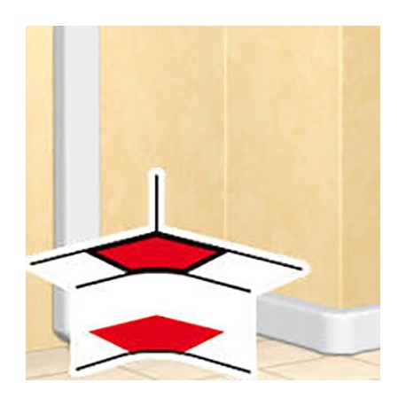 Angle intérieur - Pour goulotte DLP monobloc - Blanc